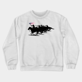 Cavalry Charge - Black Silhouette Crewneck Sweatshirt